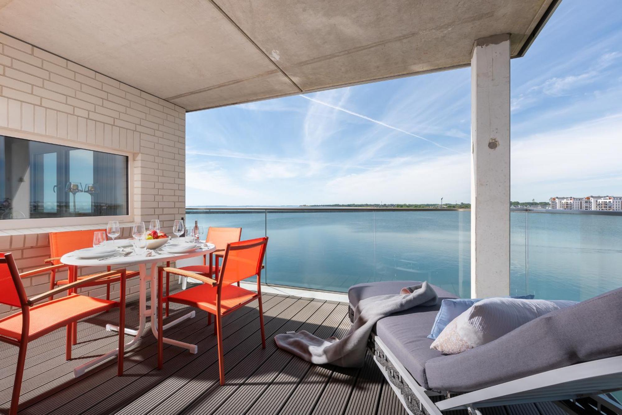 Brise- Direkt Am Wasser, Hafenblick, Fahrstuhl, Sauna, Ueberdachter Balkon Олпениц Екстериор снимка
